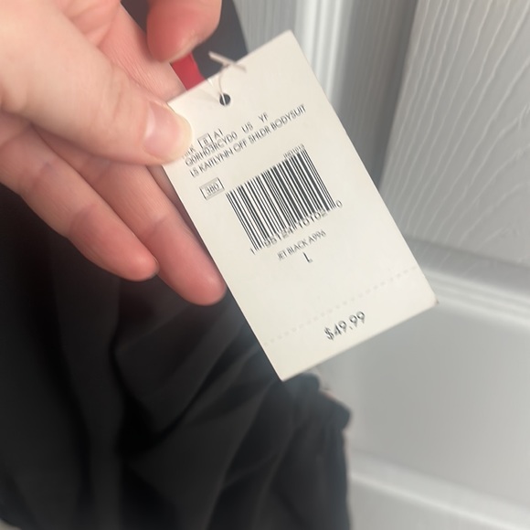 Guess Body Suit. Black. Sexy, low cut sheer sleeves - Picture 3 of 3